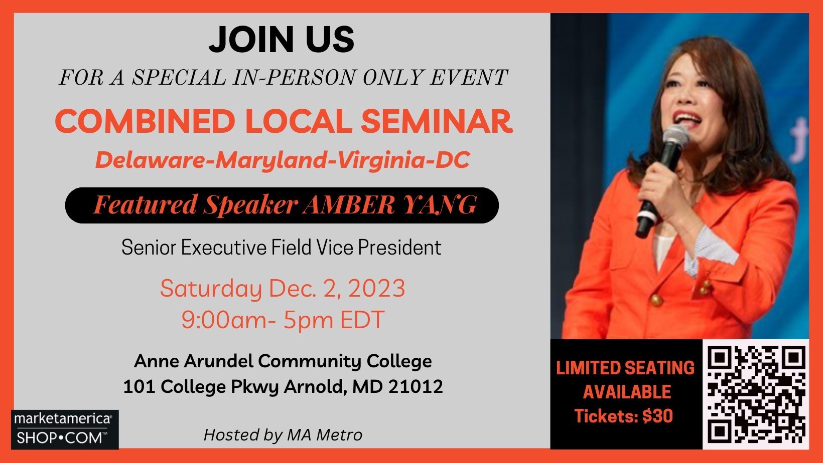 Ticket - Local Seminar - Amber Yang - December 2, 2023